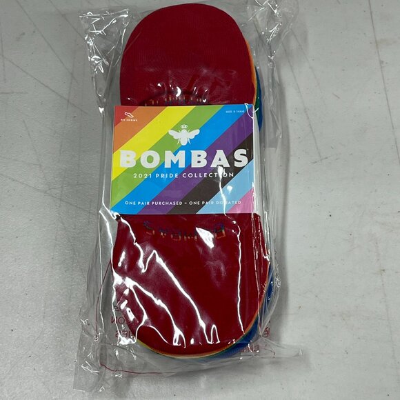BOMBAS 6-Pack Rainbow 2021 Pride Collection Medium Unisex No-Show Socks NWT - Picture 3 of 5